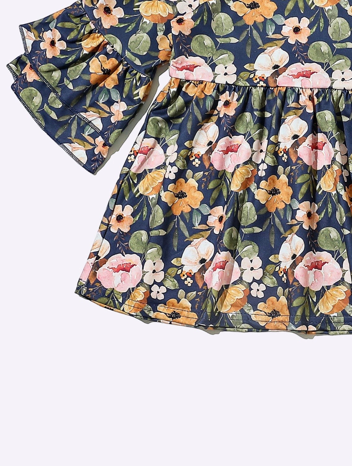 Clothing for Toddler Girl - Navy Wispy Floral Girls Set