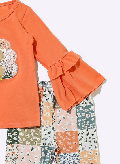 Clothing for Toddler Girl - Turkey Patchwork Girls Set