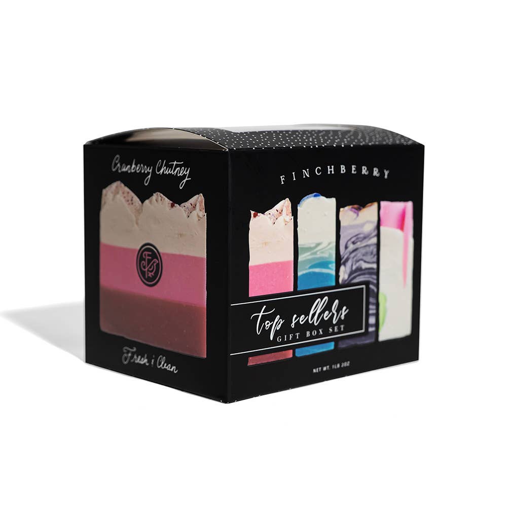 Finchberry Top Sellers 4 Bar Bath & Body Gift Box Set