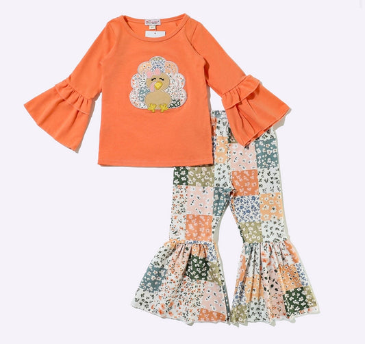 Clothing for Toddler Girl - Turkey Patchwork Girls Set