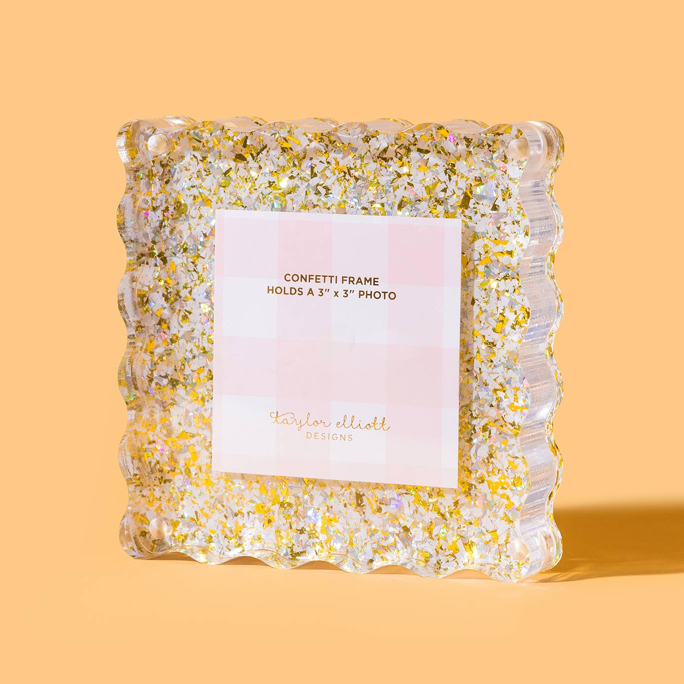 Acrylic Picture Frame - Small - Pearl + Gold Confetti