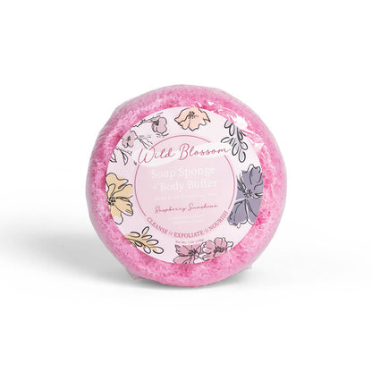 Wild Blossom Soap Infused Body Buffer-Raspberry Sunshine