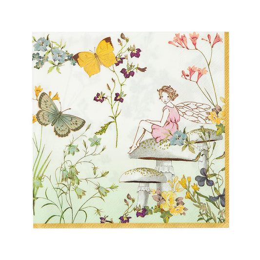 Talking Tables Truly Fairy Paper Napkins (13 inch) for a Birthday Party or Tea Party, Multicolor (20 Pack)