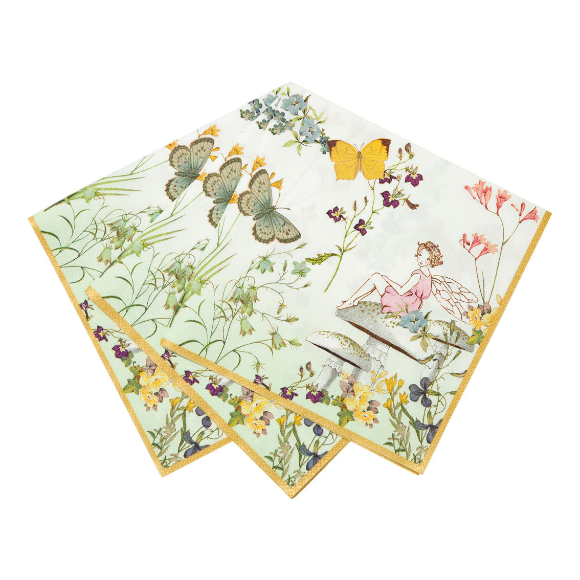 Talking Tables Truly Fairy Paper Napkins (13 inch) for a Birthday Party or Tea Party, Multicolor (20 Pack)