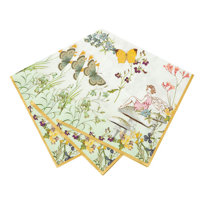 Talking Tables Truly Fairy Paper Napkins (13 inch) for a Birthday Party or Tea Party, Multicolor (20 Pack)