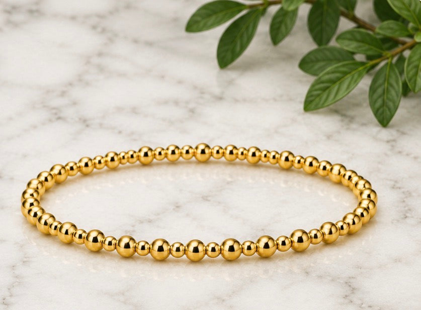 Kids Gold & Silver Beaded Bracelet Collection