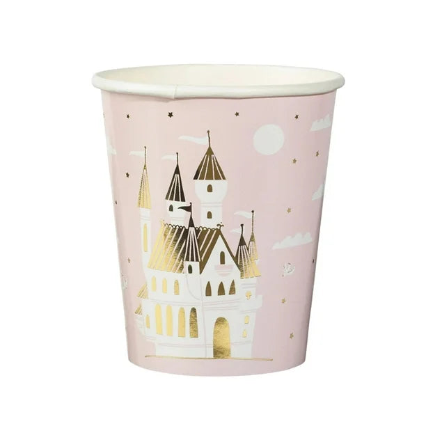 8 Pieces Party Paper Cups Pink Castle Theme DIY Decoration Tableware Kate Aspen