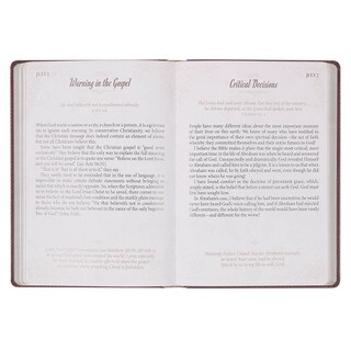 Pursuing God Saddle Tan Faux Leather Devotional Large Print Edition