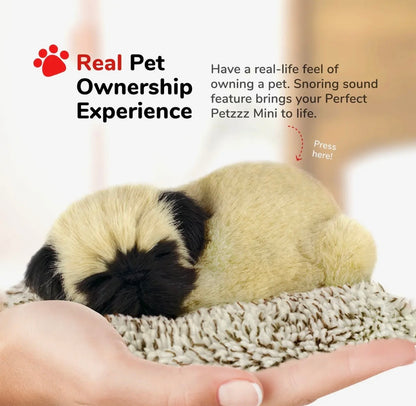 Perfect Petzzz® Mini Snoring Plush Pet – Beagle, Cocker Spaniel, German Shepherd, Pug & Shih Tzu