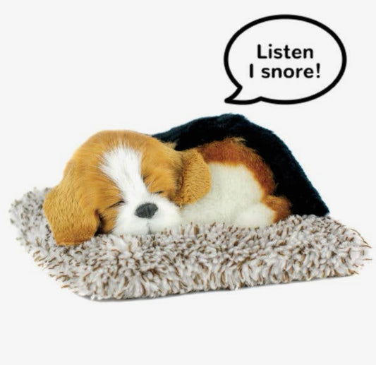 Perfect Petzzz® Mini Snoring Plush Pet – Beagle, Cocker Spaniel, German Shepherd, Pug & Shih Tzu