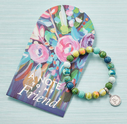 Friend Gift Bracelet - Faith Inspired - Handmade Polymer Clay Beads (people we love collection)