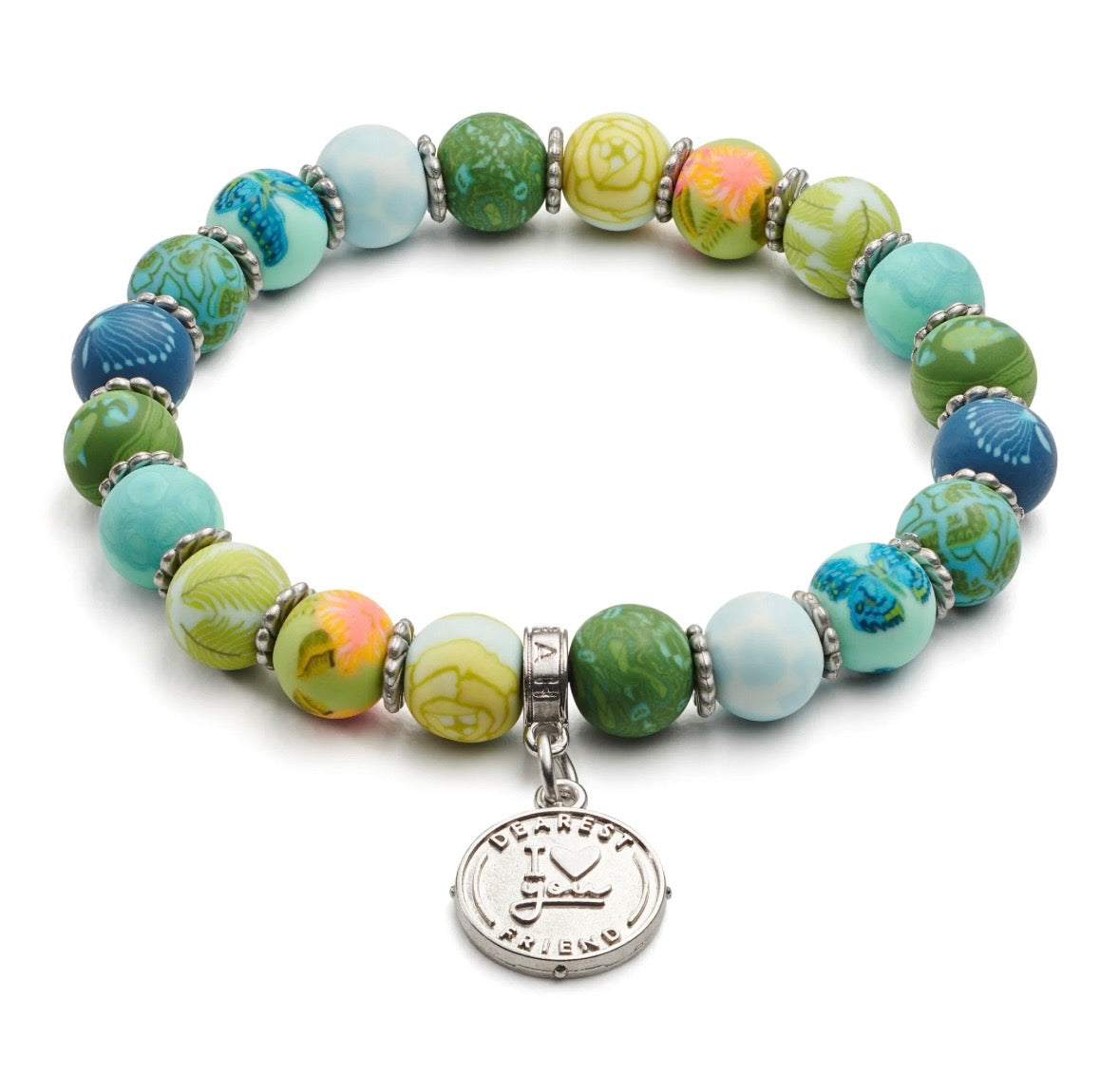 Friend Gift Bracelet - Faith Inspired - Handmade Polymer Clay Beads (people we love collection)