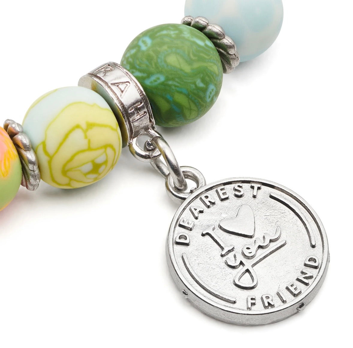 Friend Gift Bracelet - Faith Inspired - Handmade Polymer Clay Beads (people we love collection)