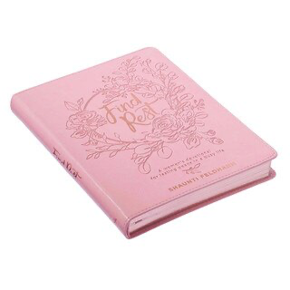 Find Rest Pink Faux Leather Devotional