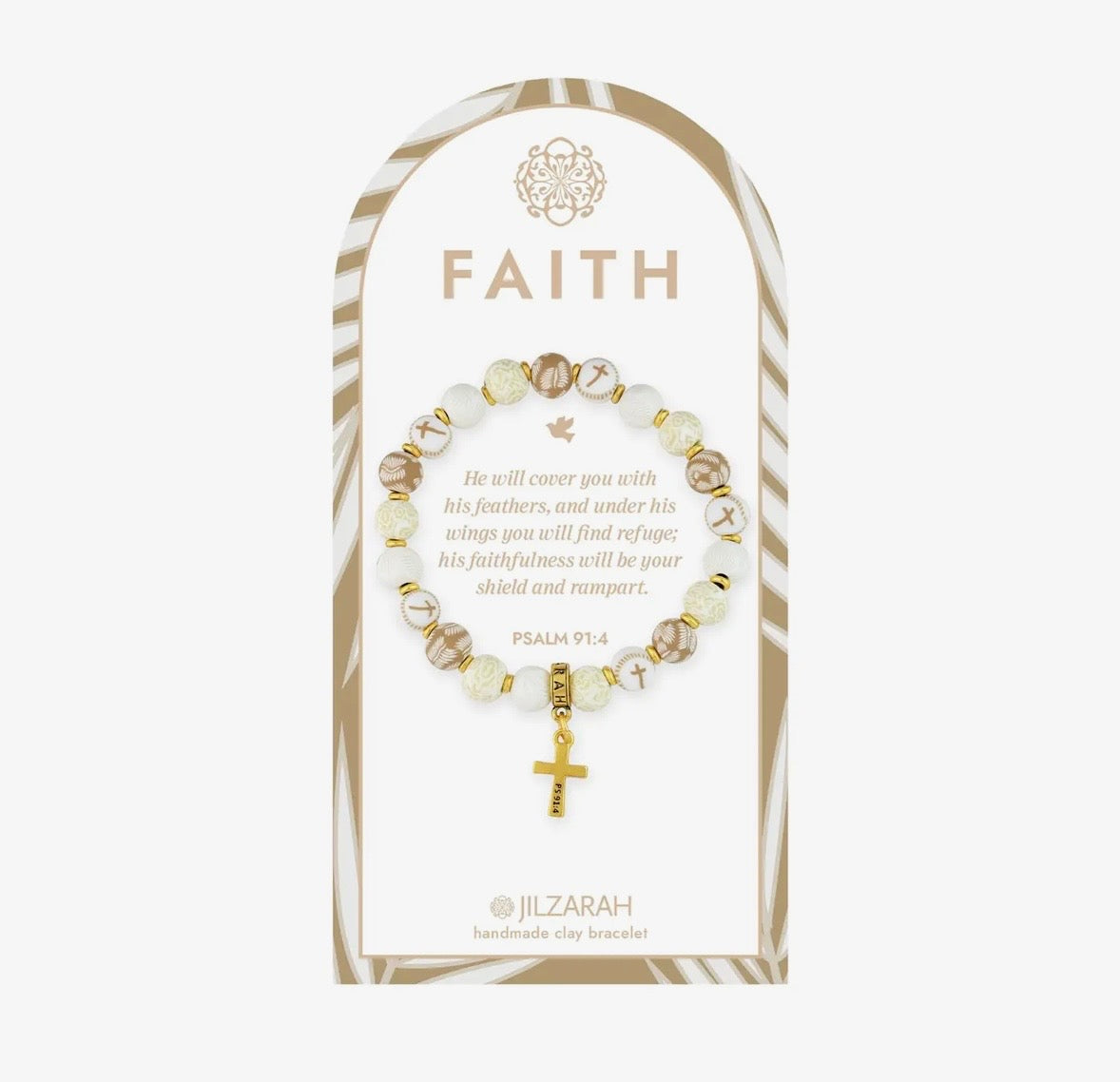 Faith Cross Clay Bead Bracelet – Available in 3 Colors