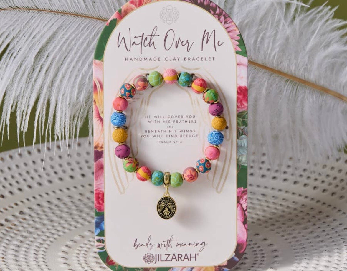 Watch Over Me Clay Bead Bracelet