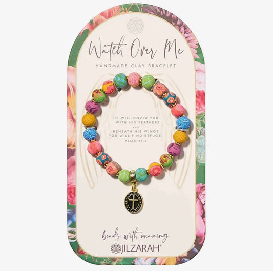Watch Over Me Clay Bead Bracelet