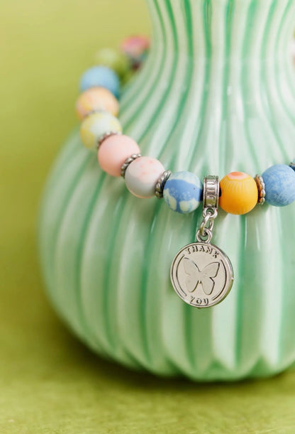 Mother Gift Bracelet - Faith Inspired - Handmade Polymer Clay Beads (People We Love Collection)