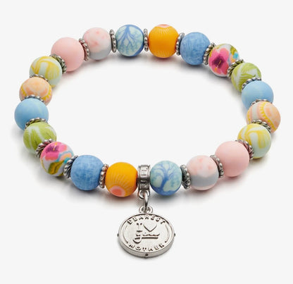 Mother Gift Bracelet - Faith Inspired - Handmade Polymer Clay Beads (People We Love Collection)