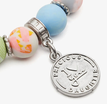 Daughter Gift Bracelet - Faith Inspired - Handmade Polymer Clay Beads (People We Love Collection)