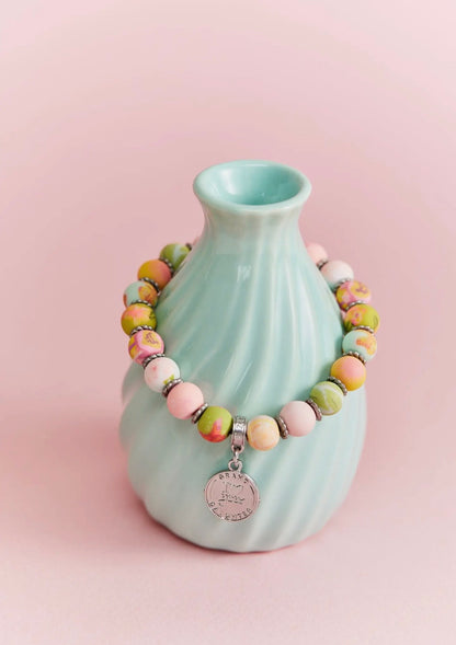 Granddaughter Gift Bracelet - Faith Inspired - Handmade Polymer Clay Beads (People We Love Collection)