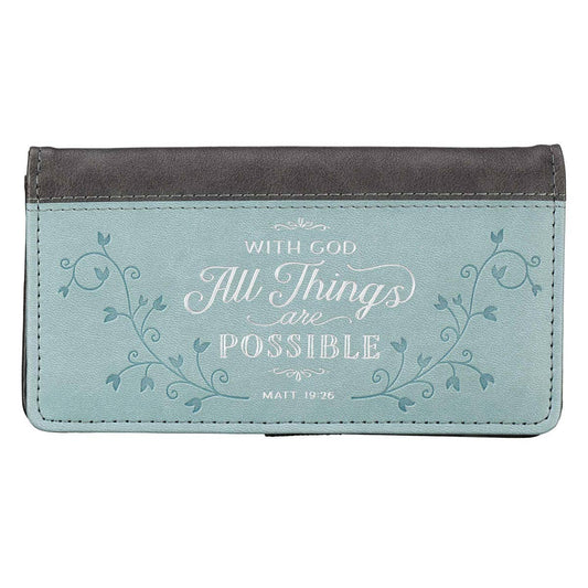 All Things Possible Two-Tone Faux Leather Wallet