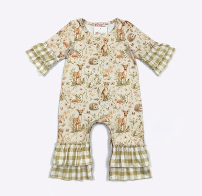 Clothing for Baby Girl - Sage Woodland Baby Romper
