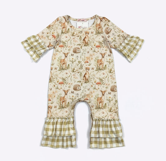 Clothing for Baby Girl - Sage Woodland Baby Romper