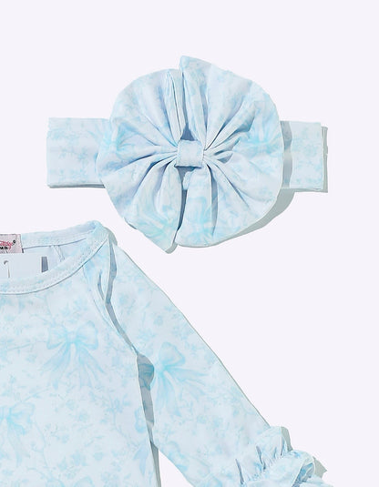 Clothing for Baby Girl - Azul Bow Baby Gown