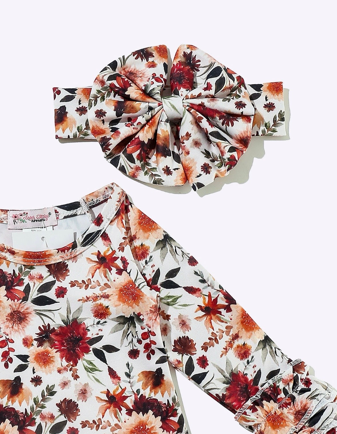 Clothing for Baby Girl - Mahogany Floral Baby Gown