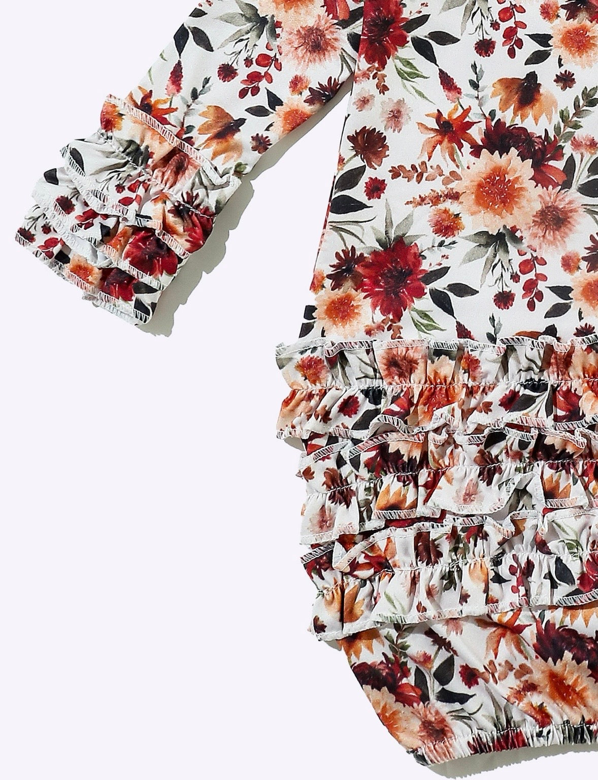 Clothing for Baby Girl - Mahogany Floral Baby Gown