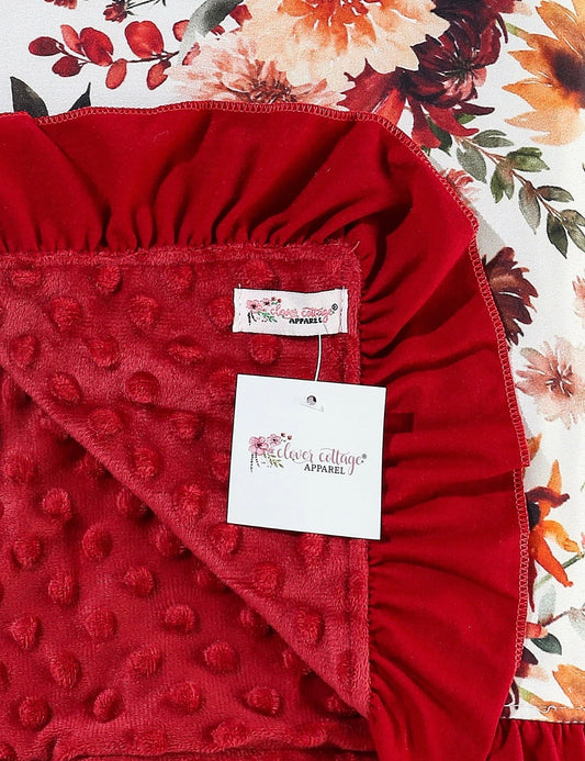 Baby Blanket - Mahogany Floral Blanket
