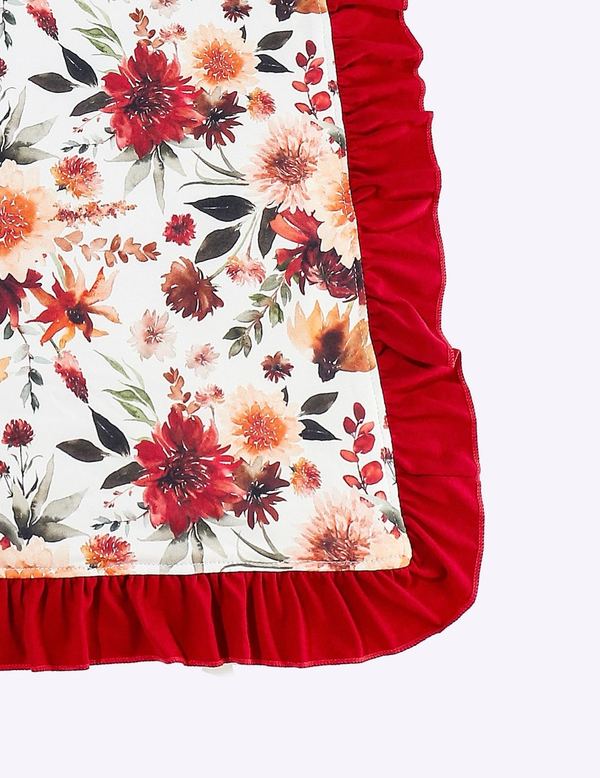 Baby Blanket - Mahogany Floral Blanket