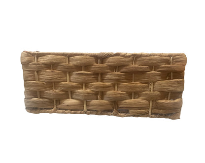 Weaved Basket 10” x 6” x 4” with cut out carry handles