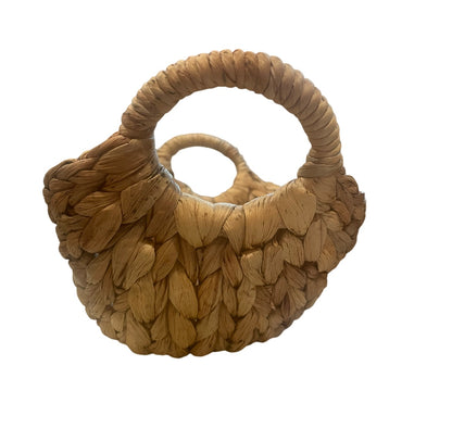 11” x 7” x 4” Seagrass Braided Basket with O-Ring Handles