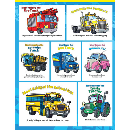 Coloring Book - Super Cool Trucks, Tractors, and Cars