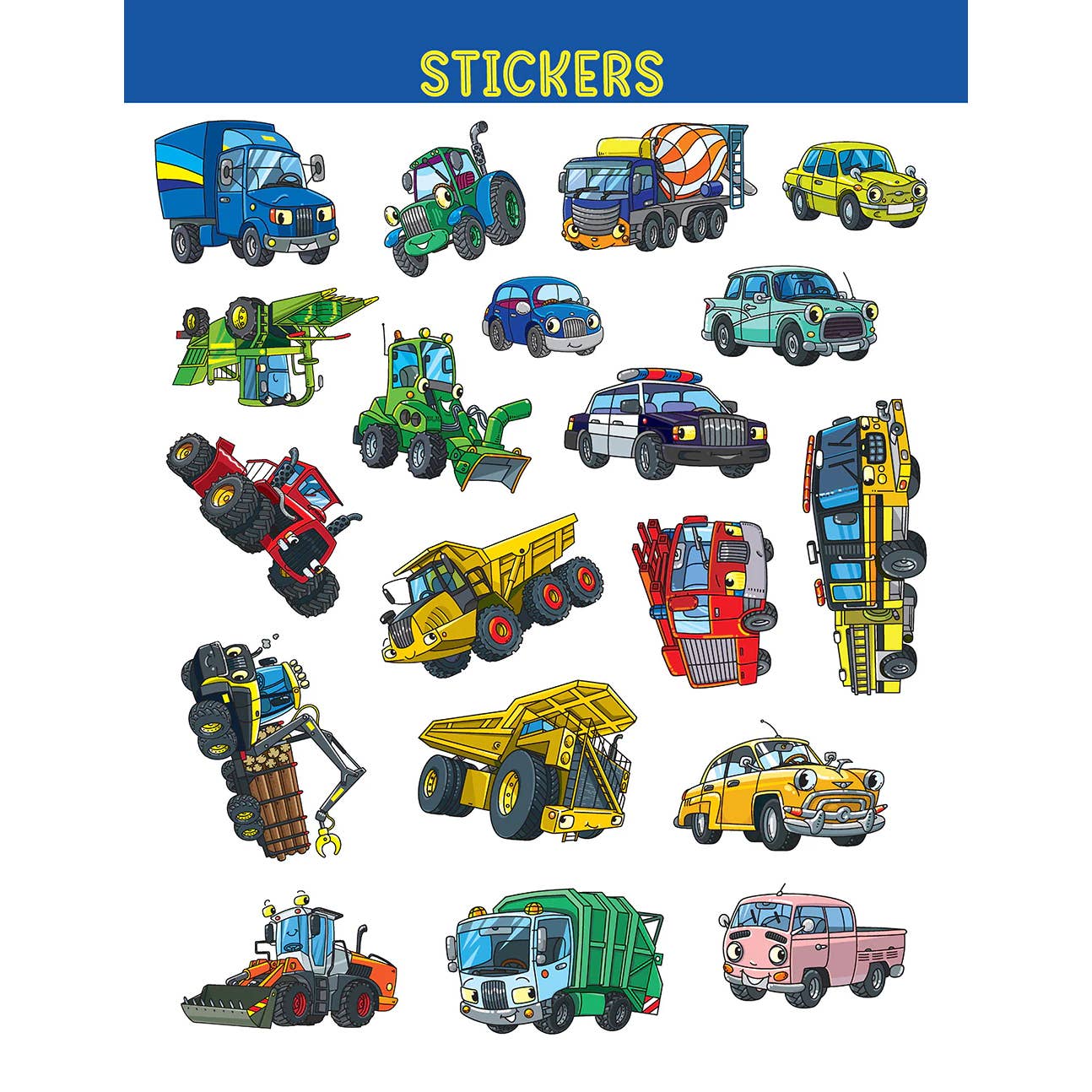 Coloring Book - Super Cool Trucks, Tractors, and Cars