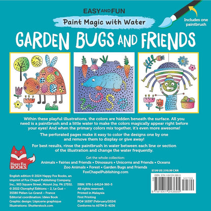 Easy and Fun Paint Magic with Water: Garden Bugs and Friends