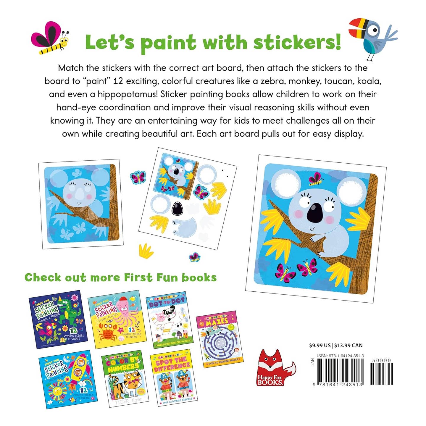 First Fun Sticker Painting: Wild Animals