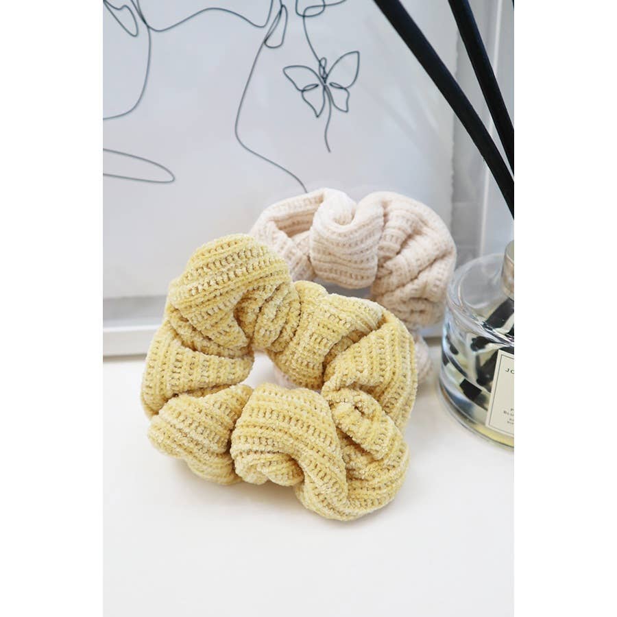 Soft Chenille Knitted Scrunchie