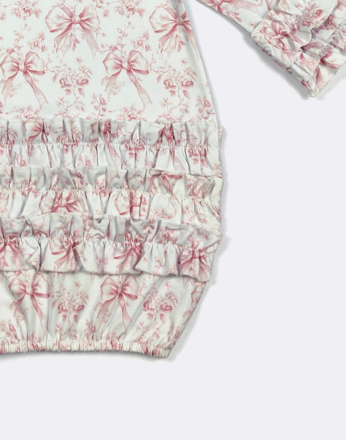 Clothing for Baby Girl - Faded Pink Bow Baby Gown