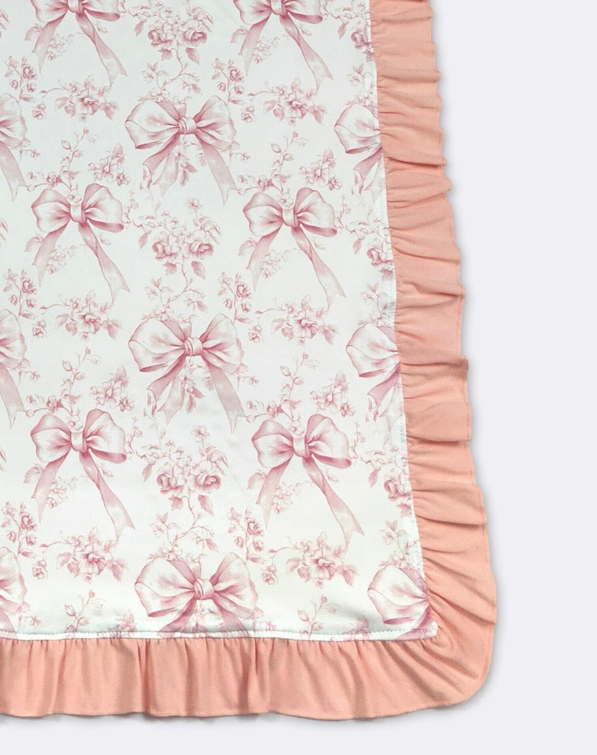 Baby Blanket - Faded Pink Bow Blanket
