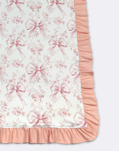 Baby Blanket - Faded Pink Bow Blanket