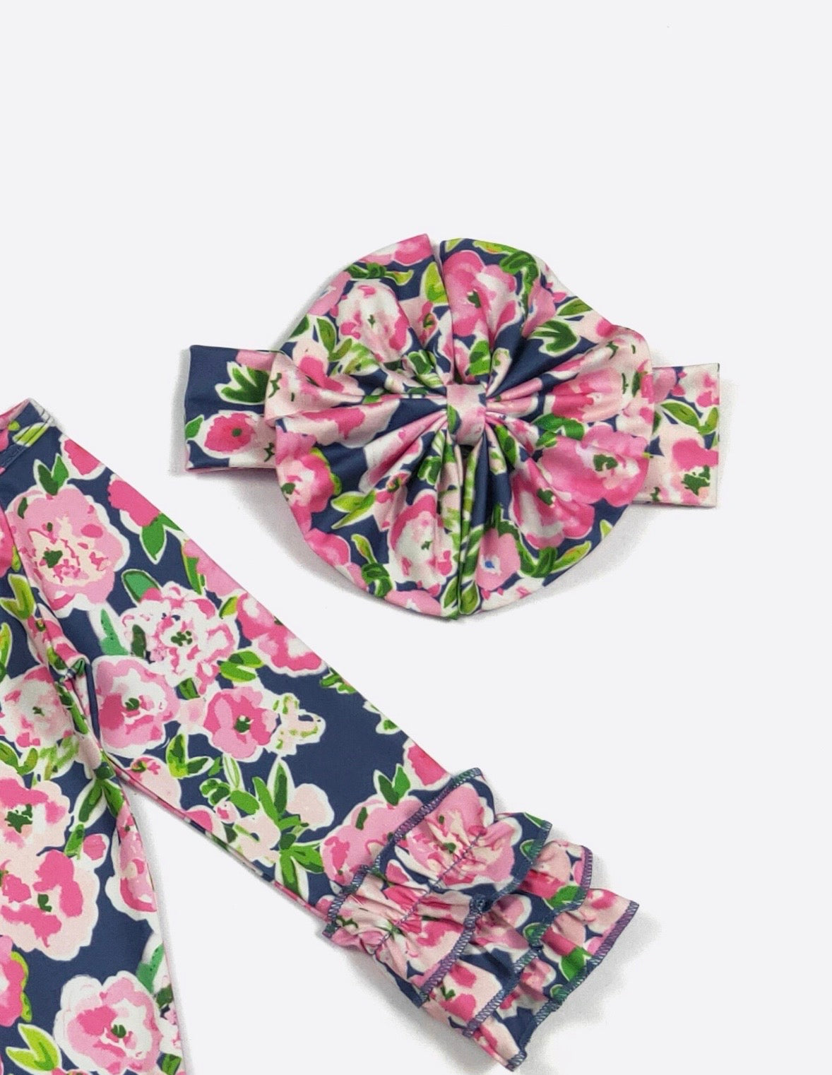 Clothing for Baby Girl - Navy Pink Poppy Baby Gown