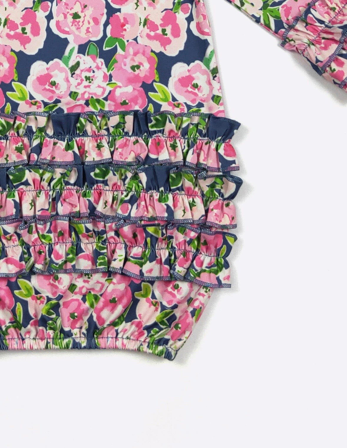 Clothing for Baby Girl - Navy Pink Poppy Baby Gown
