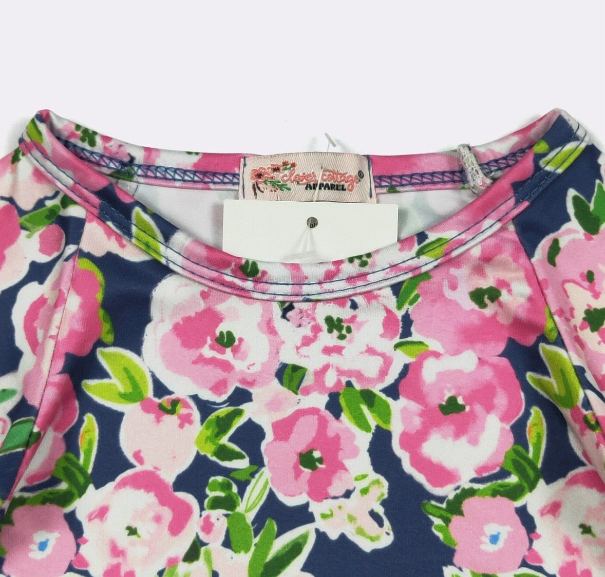 Clothing for Baby Girl - Navy Pink Poppy Baby Gown