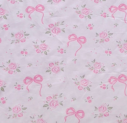 Baby Blanket - Pink Rosebud Bow Blanket