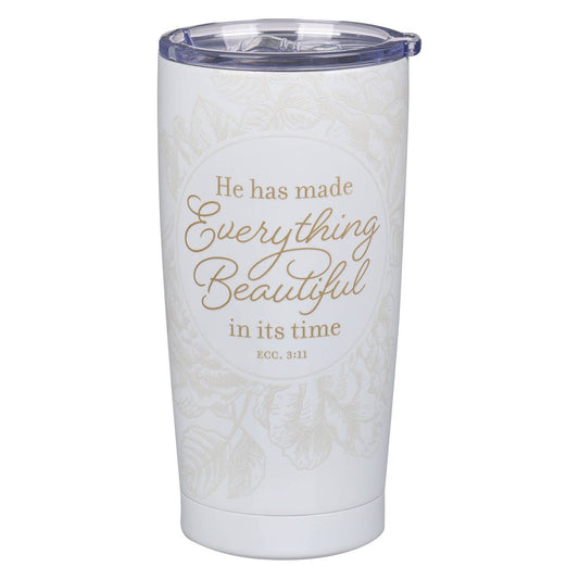 Tumbler Stainless Steel Ivory Everything Beautiful Ecc. 3:11