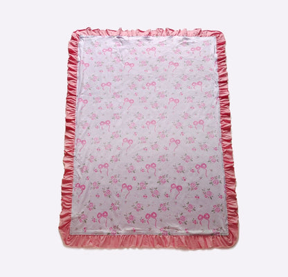 Baby Blanket - Pink Rosebud Bow Blanket