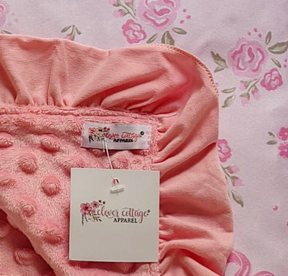 Baby Blanket - Pink Rosebud Bow Blanket